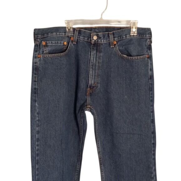 Levis 505 Size 38x29 Mens Regular Fit Straight Leg Jeans Blue Denim Classic 2018 - Picture 2 of 11
